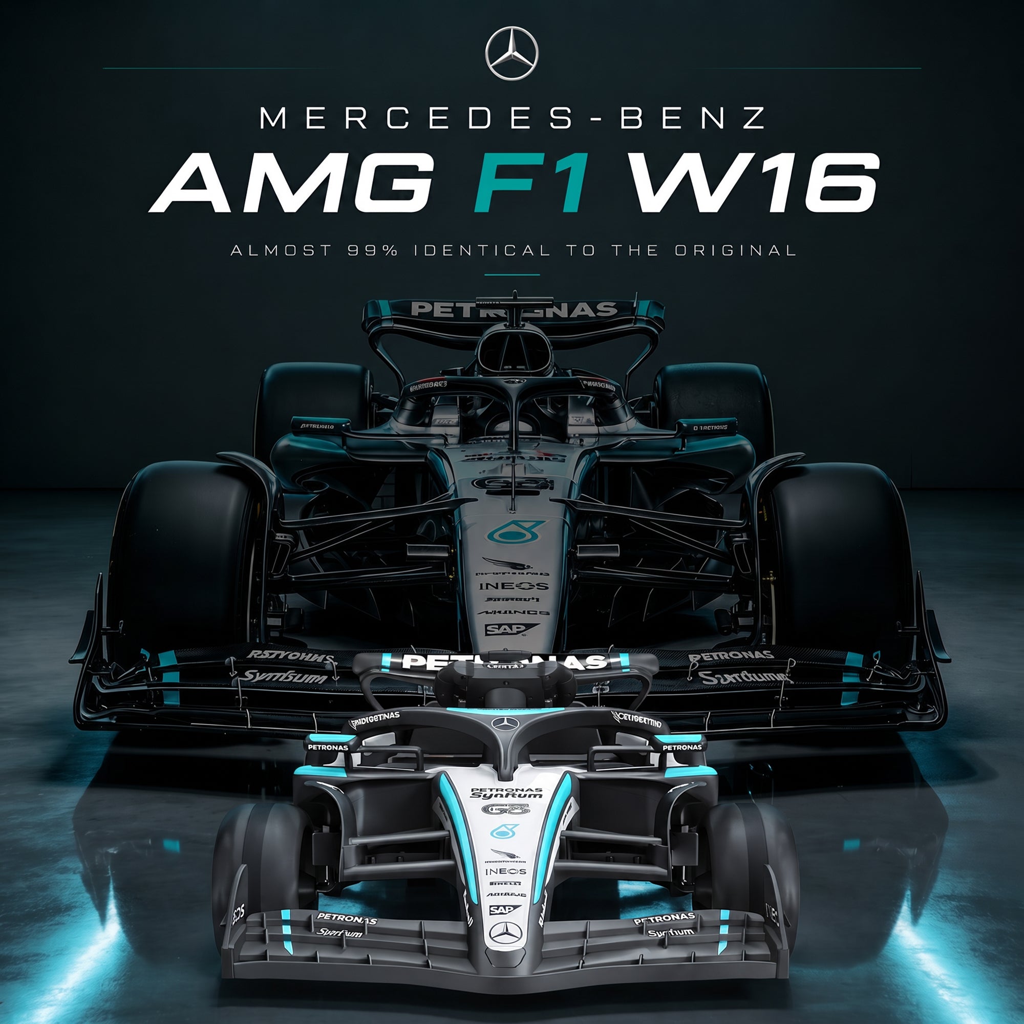 Mercedes-Benz F1 W16 24V Electric Go Kart, COCLUB Kids Ride on Car with Remote Contro, LED Light, Music, Bluetooth, for Ages 3-8