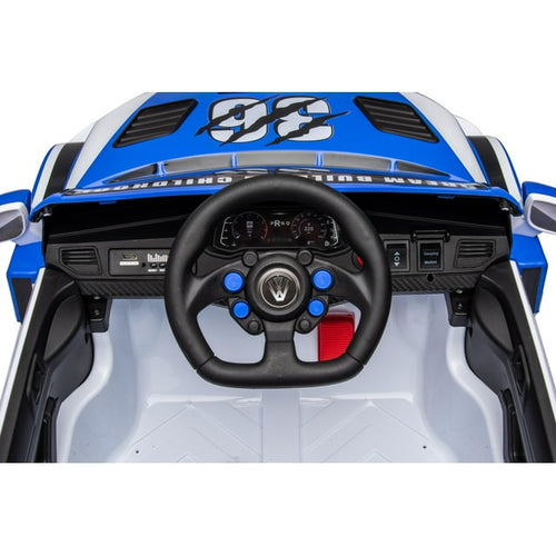 COCLUB 12V Powered Ride on Car, Kids Electric Car with Four Wheel Absorber, Remote Control, Power Display, Boy and Girl Ride on Toy for Age 3+, Blue