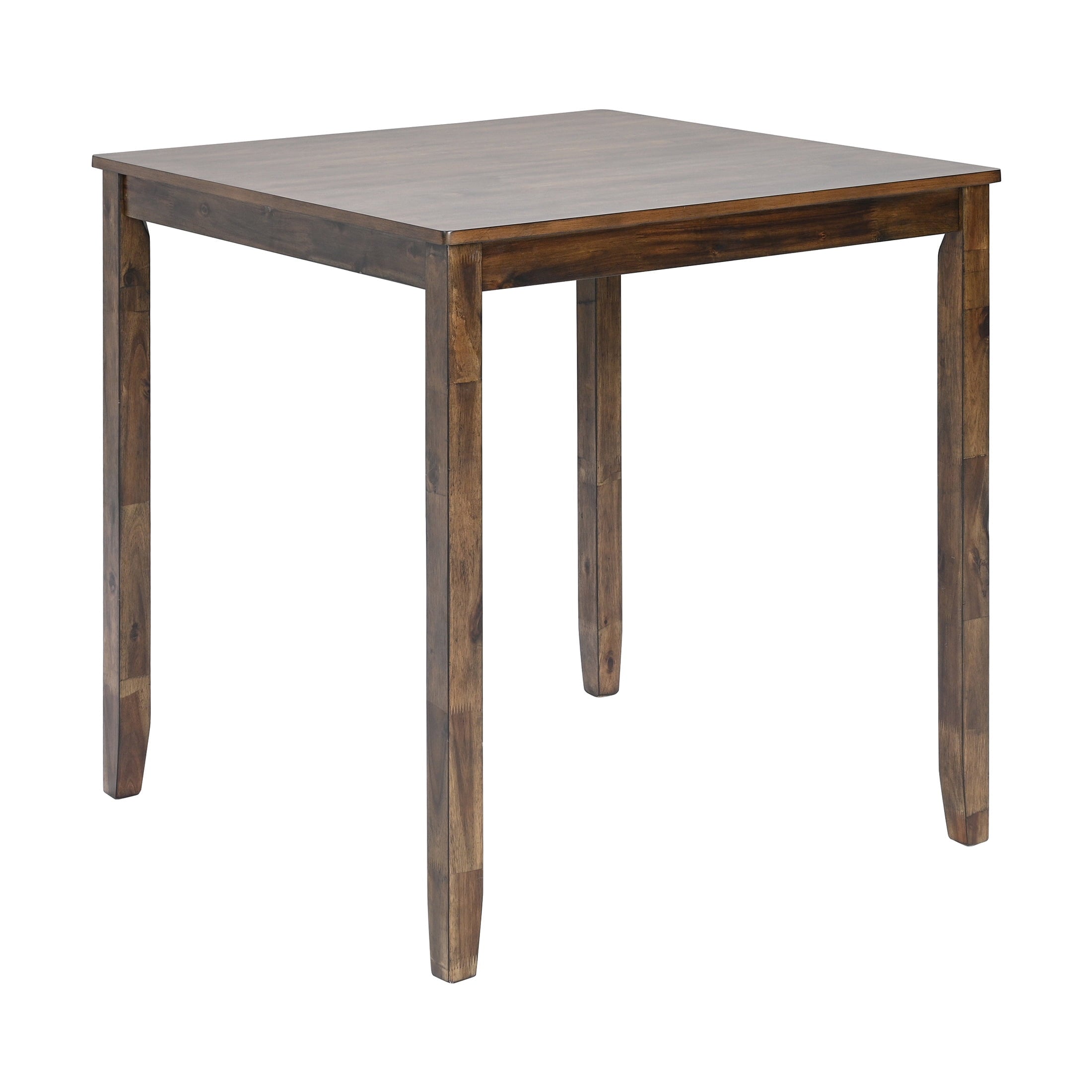 UHOMEPRO Dining Table Set for 4, Modern Counter Height Kitchen Table with 4 Upholstered Chairs, 5 Piece Solid Wood Dining Room Set, Farmhouse Kitchen Dining Table set of 4 for Home, Walnut Style A