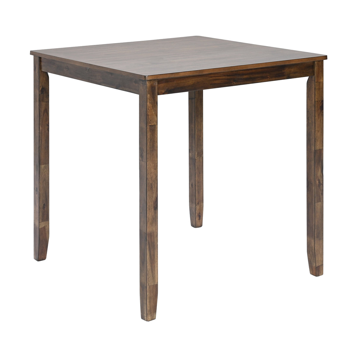 UHOMEPRO Dining Table Set for 4, Modern Counter Height Kitchen Table with 4 Upholstered Chairs, 5 Piece Solid Wood Dining Room Set, Farmhouse Kitchen Dining Table set of 4 for Home, Walnut Style A