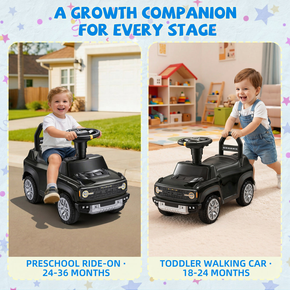 Licensed Ford Bronco Raptor Toddler Ride On Car for Ages 1-3, Foot to Floor Kids Car with Music & Horn, First Ride On Toy for Toddlers