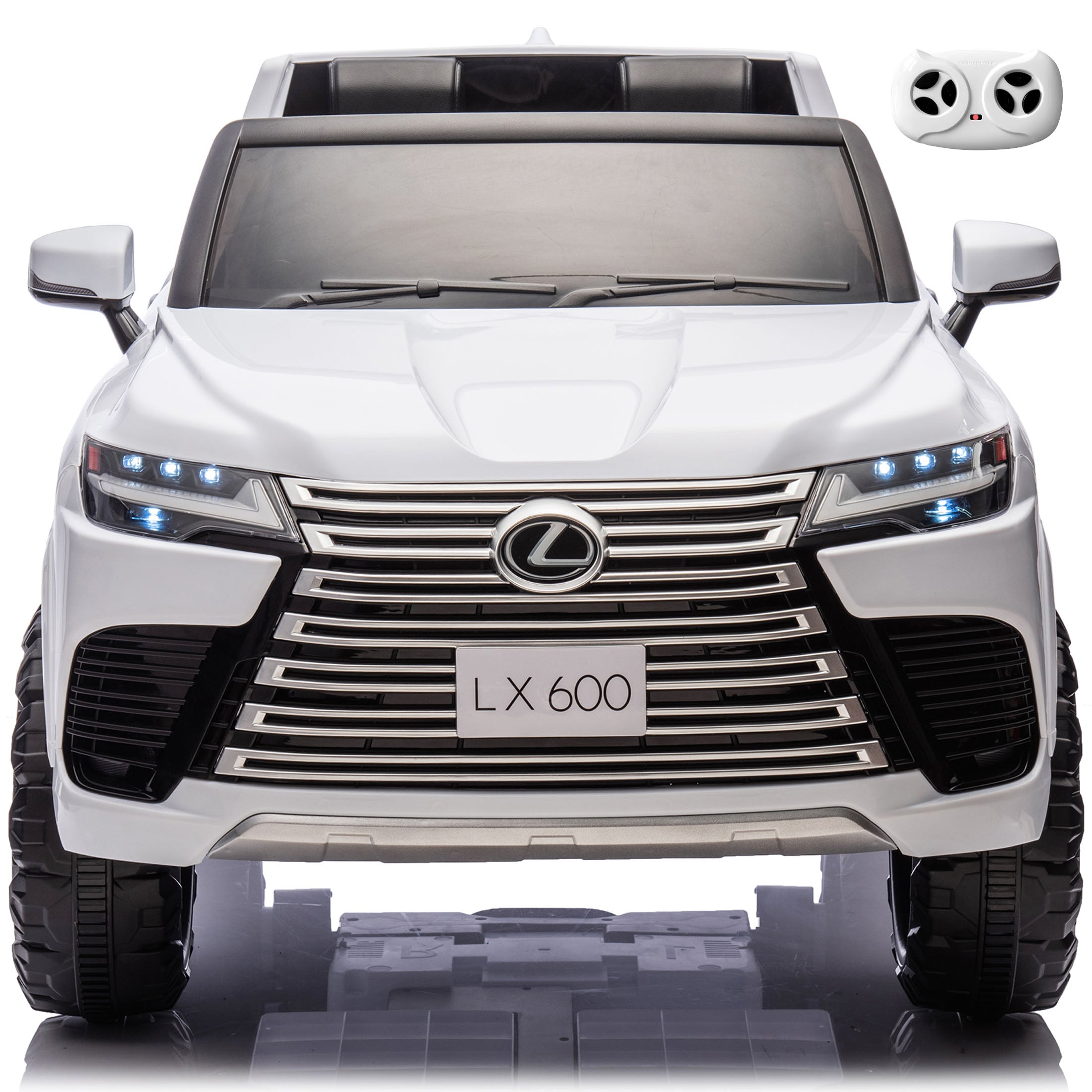 24V Power Wheels Ride On Car for Big Kids, Officially Licensed Lexus LX600 2 Seater Electric Car for Kids, Ride On Cars with Remote Control, Battery Powered Riding Toy for Boys & Girls Ages 3–7 Black