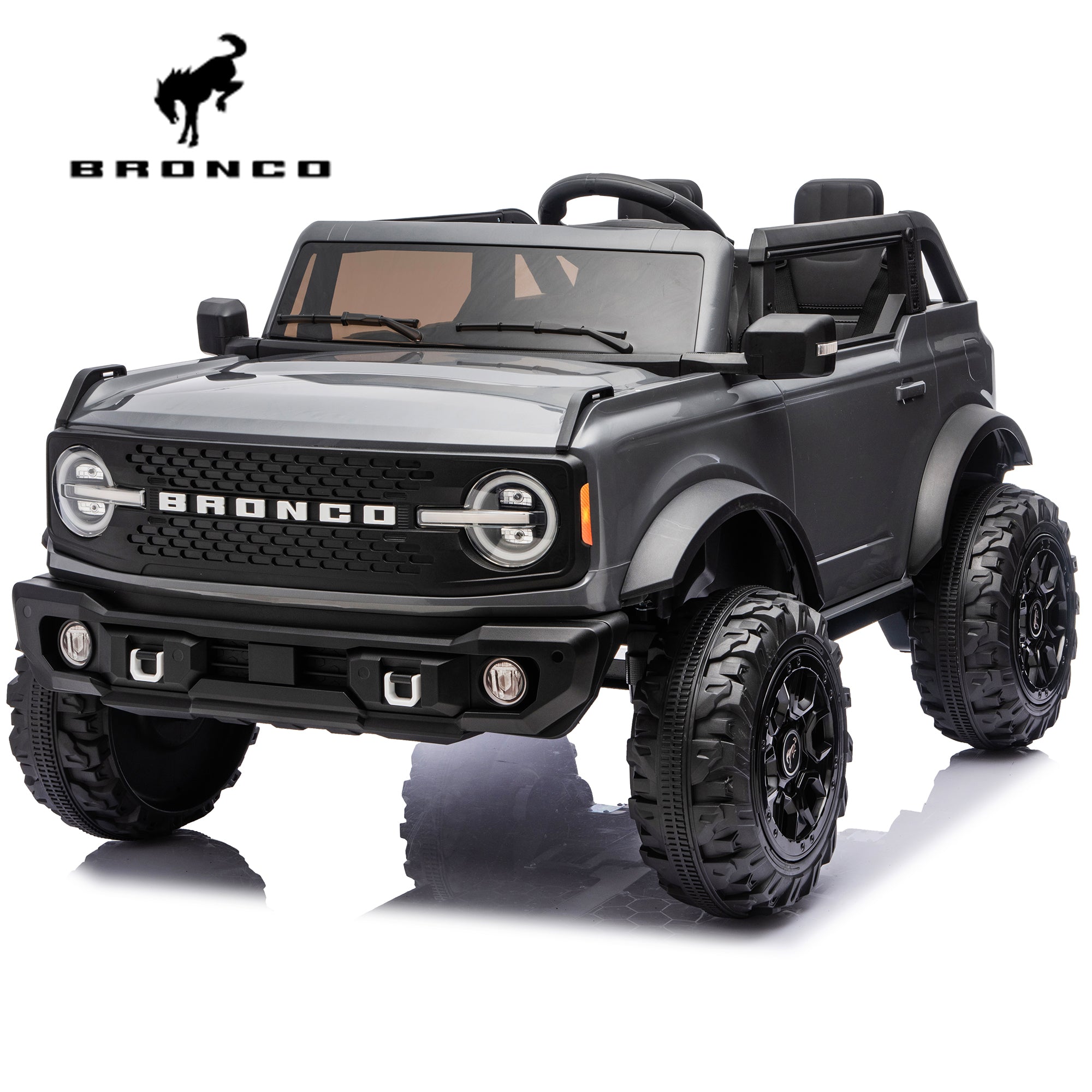 Ford Bronco Ride on Toy Car 2 Seater, 24V Powered Ride on Car with Remote Control, Electric Car for Kids Toddlers w/Bluetooth, 4 Wheelers Truck for Boys Girls Ages 3-8