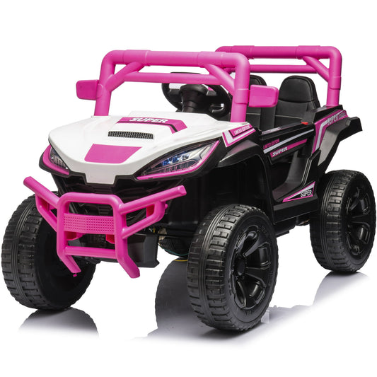 COCLUB 12V Powered Electric Vehicle for Boys Grils, Kids Ride on Toys UTV Car with Remote Control, Battery Powered, 25Wx4 Motor, LED Lights, Safety Belt