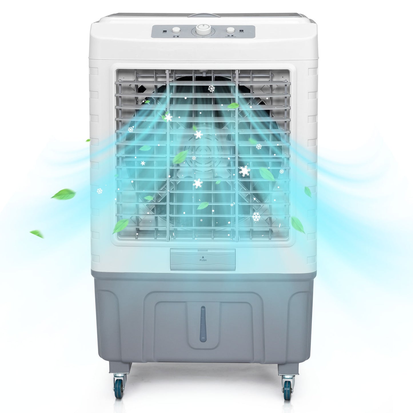 Evaporative Cooler, Legahome 3-IN-1 Portable Air Conditioner for Room, Swamp Cooler Fan Portable Air Conditioner with Remote Control, 3 Modes, 3 Speeds, 4 Ice Packs, 50L Water Tank