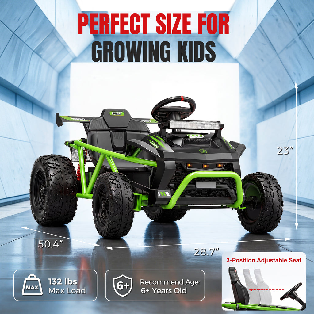 COCLUB 36V Ride On Car for Big Kids, Battery Powered Ride on Toy with Bluetooth, Music, Rear Wheel Spring Suspension, Max 9.3 MPH, Kids Electric Vehicle for Boys Girls