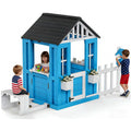 COCLUB Playhouse for Kids, Backyard Playground with Play Kitchen, Snack Bar, Picnic Bench, Dinner Bell, Mailbox, Flowerpot Holders, Outdoor Playhouses for 2 to 10 Year Olds, Wooden Clubhouse Outside