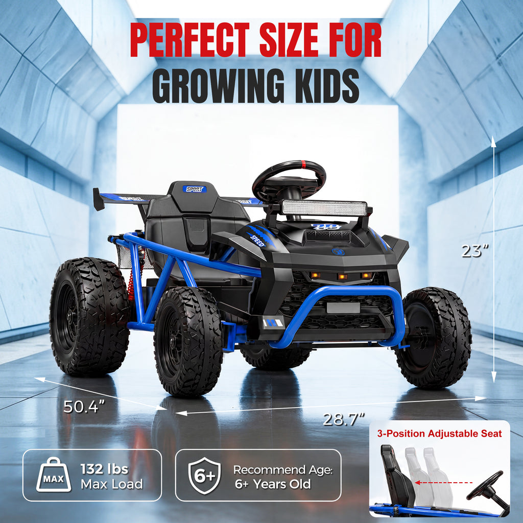 COCLUB 36V Ride On Car for Big Kids, Battery Powered Ride on Toy with Bluetooth, Music, Rear Wheel Spring Suspension, Max 9.3 MPH, Kids Electric Vehicle for Boys Girls
