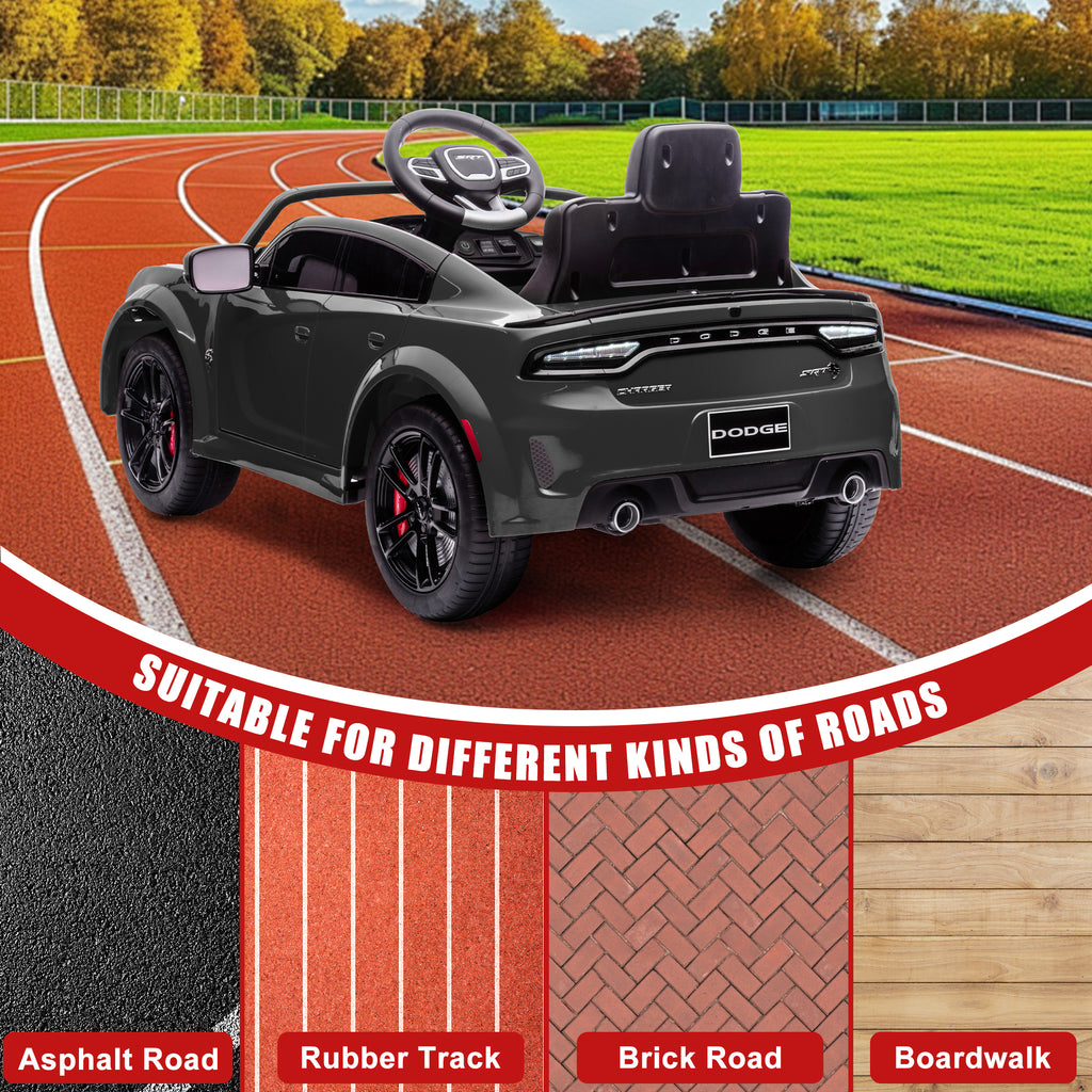 COCLUB 12V Dodge Licensed Toddler Electric Car for Kids, Ride-On Toys with Parent Remote Control, Bluetooth® & LED Dashboard – ASTM Certified for Boys & Girls Ages 3-4