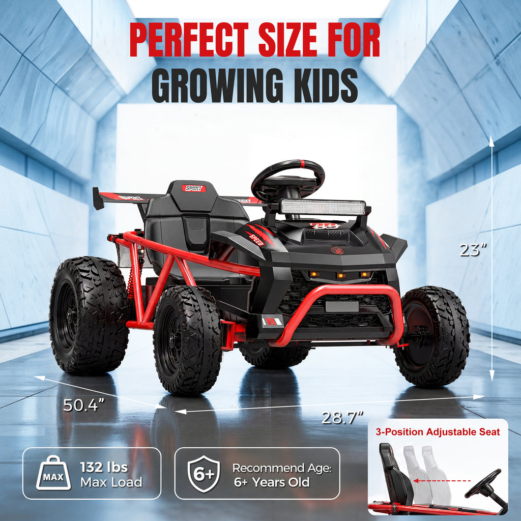COCLUB 36V Ride On Car for Big Kids, Battery Powered Ride on Toy with Bluetooth, Music, Rear Wheel Spring Suspension, Max 9.3 MPH, Kids Electric Vehicle for Boys Girls