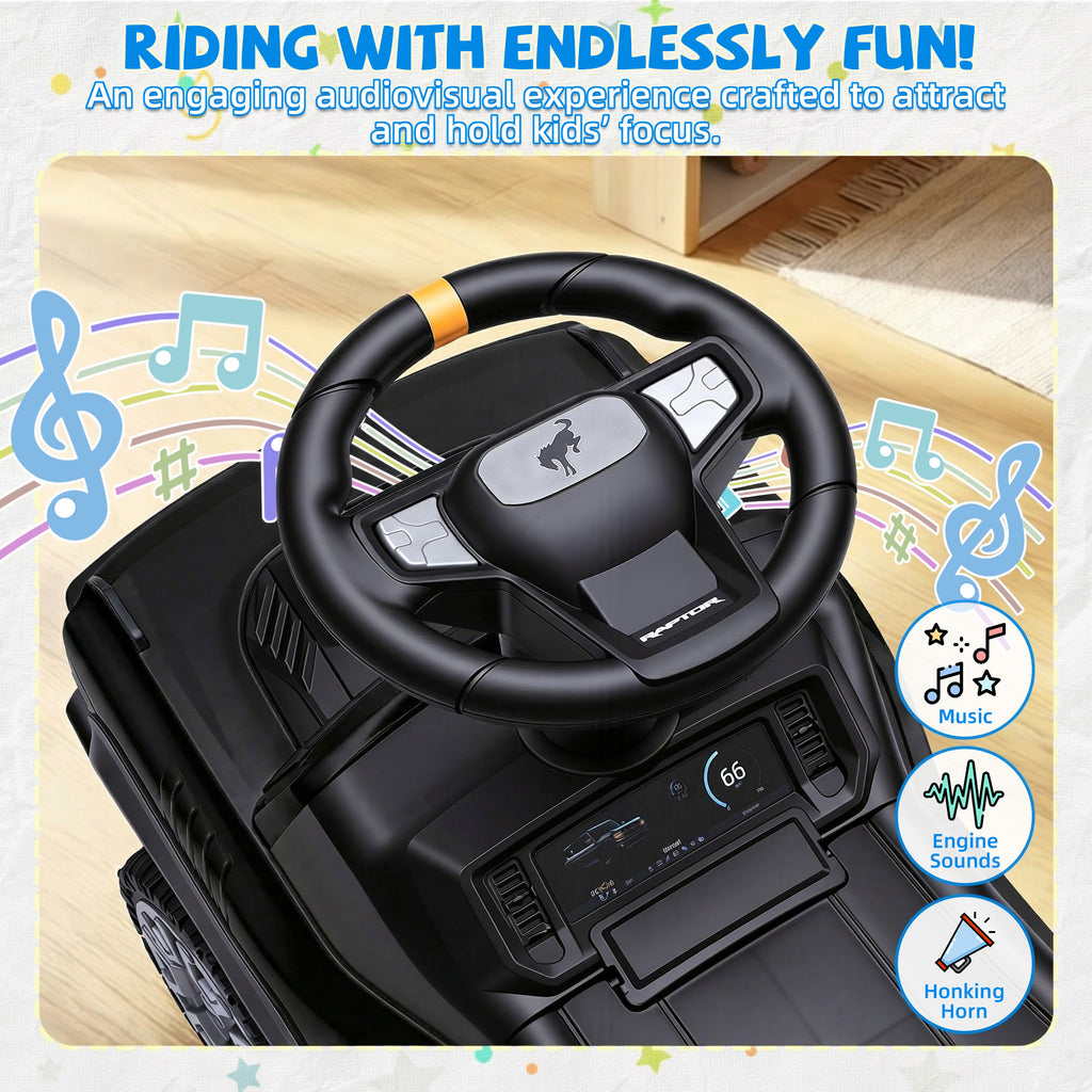 Licensed Ford Bronco Raptor Toddler Ride On Car for Ages 1-3, Foot to Floor Kids Car with Music & Horn, First Ride On Toy for Toddlers