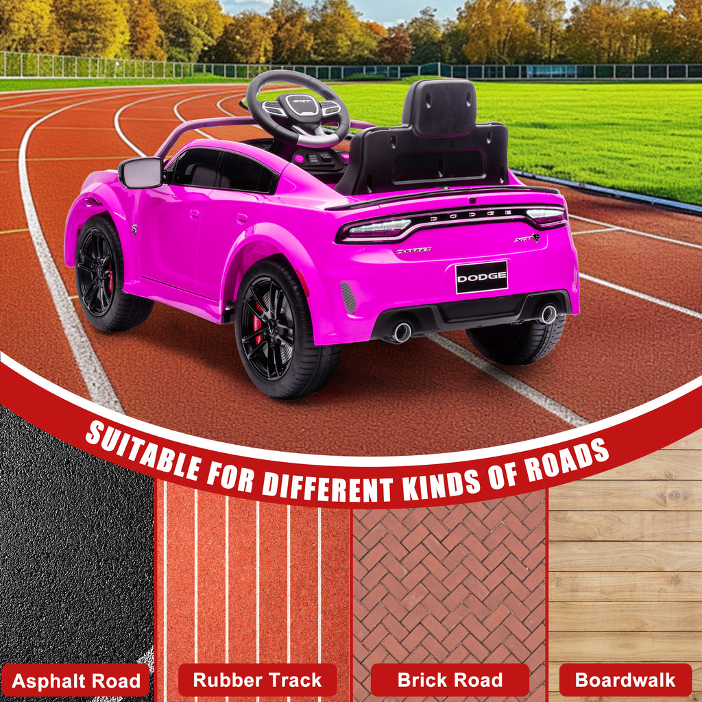 COCLUB 12V Dodge Licensed Toddler Electric Car for Kids, Ride-On Toys with Parent Remote Control, Bluetooth® & LED Dashboard – ASTM Certified for Boys & Girls Ages 3-4