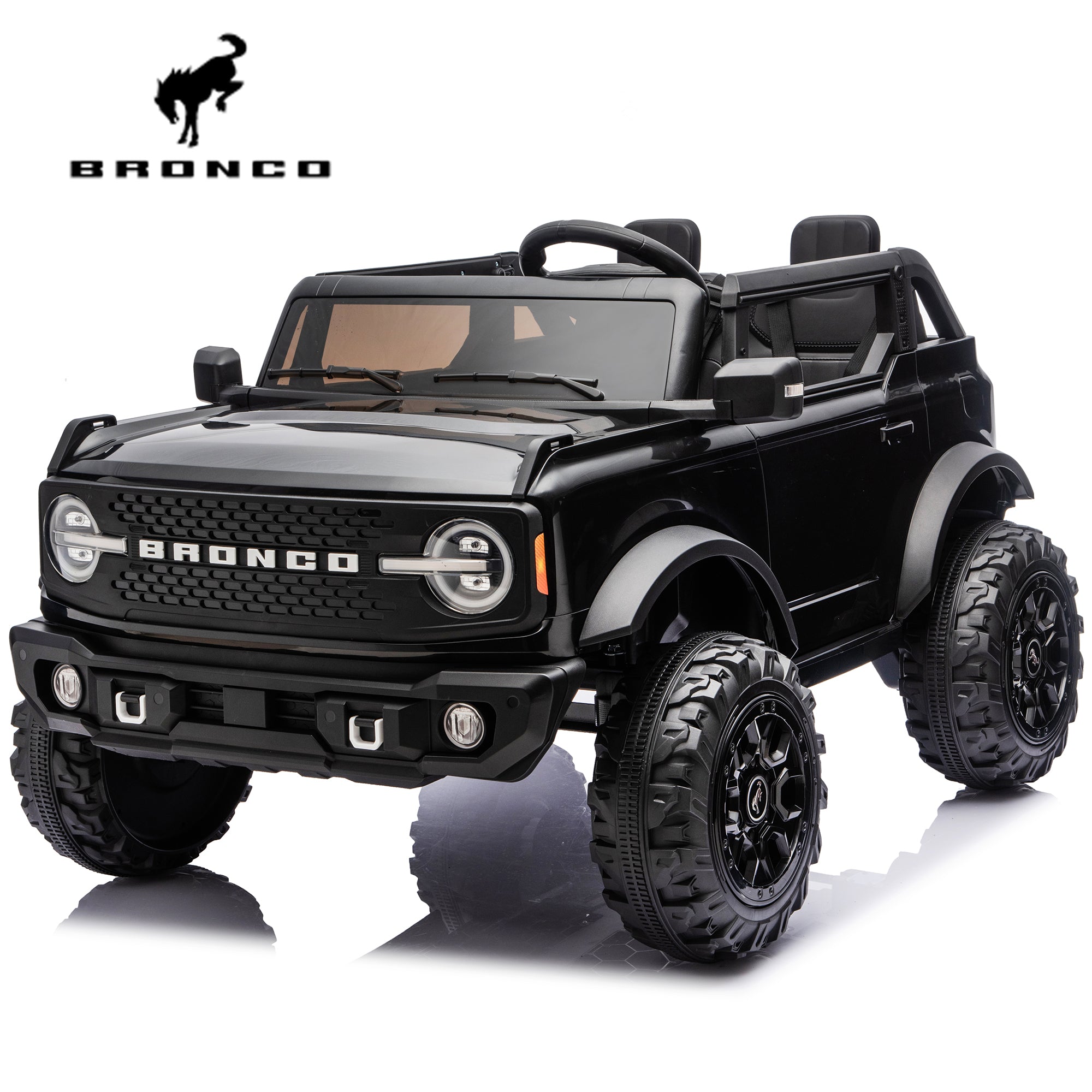 Ford Bronco Ride on Toy Car 2 Seater, 24V Powered Ride on Car with Remote Control, Electric Car for Kids Toddlers w/Bluetooth, 4 Wheelers Truck for Boys Girls Ages 3-8
