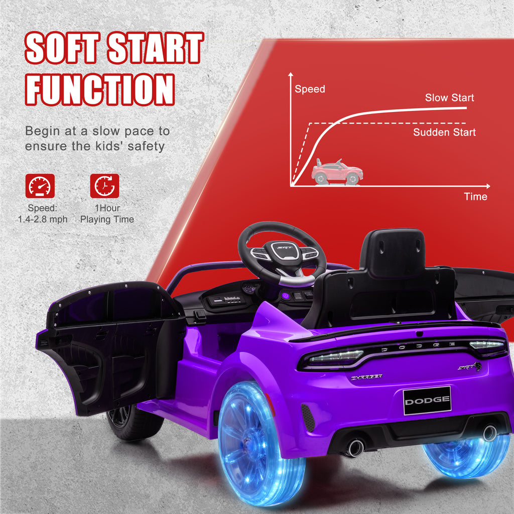 COCLUB 12V Dodge Licensed Toddler Electric Car for Kids, Ride-On Toys with Parent Remote Control, Bluetooth® & LED Dashboard – ASTM Certified for Boys & Girls Ages 3-4