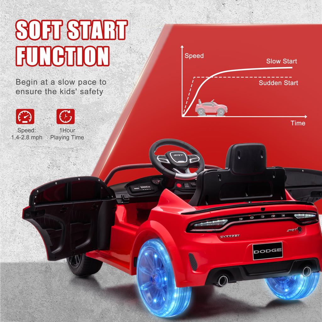 COCLUB 12V Dodge Licensed Toddler Electric Car for Kids, Ride-On Toys with Parent Remote Control, Bluetooth® & LED Dashboard – ASTM Certified for Boys & Girls Ages 3-4