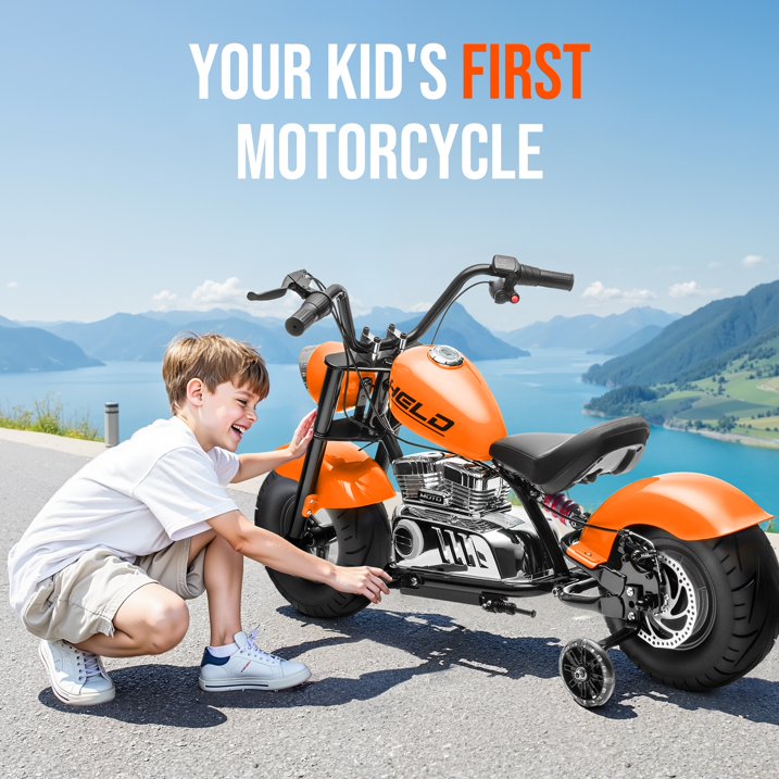 36V Electric Dirt Bike for Kids Teens, 350W Brushless Motor Ride On Motorcycle, 15.5 MPH, Rear Suspension, Bluetooth Music, Rubber Tires, Ride On Electric Motorcycle Toy for 8+ Yrs Boys Girls