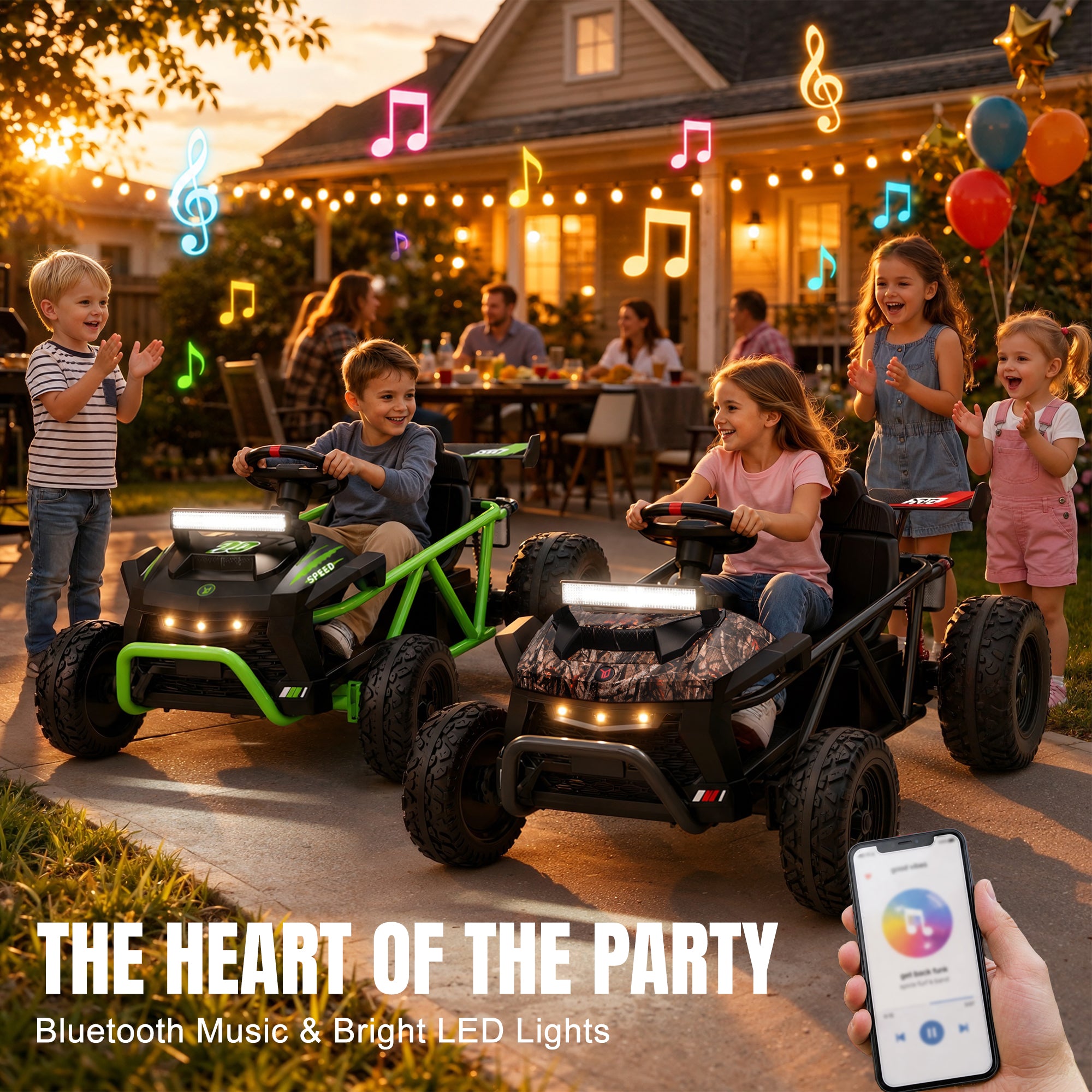 COCLUB 36V Ride On Car for Big Kids, Battery Powered Ride on Toy with Bluetooth, Music, Rear Wheel Spring Suspension, Max 9.3 MPH, Kids Electric Vehicle for Boys Girls