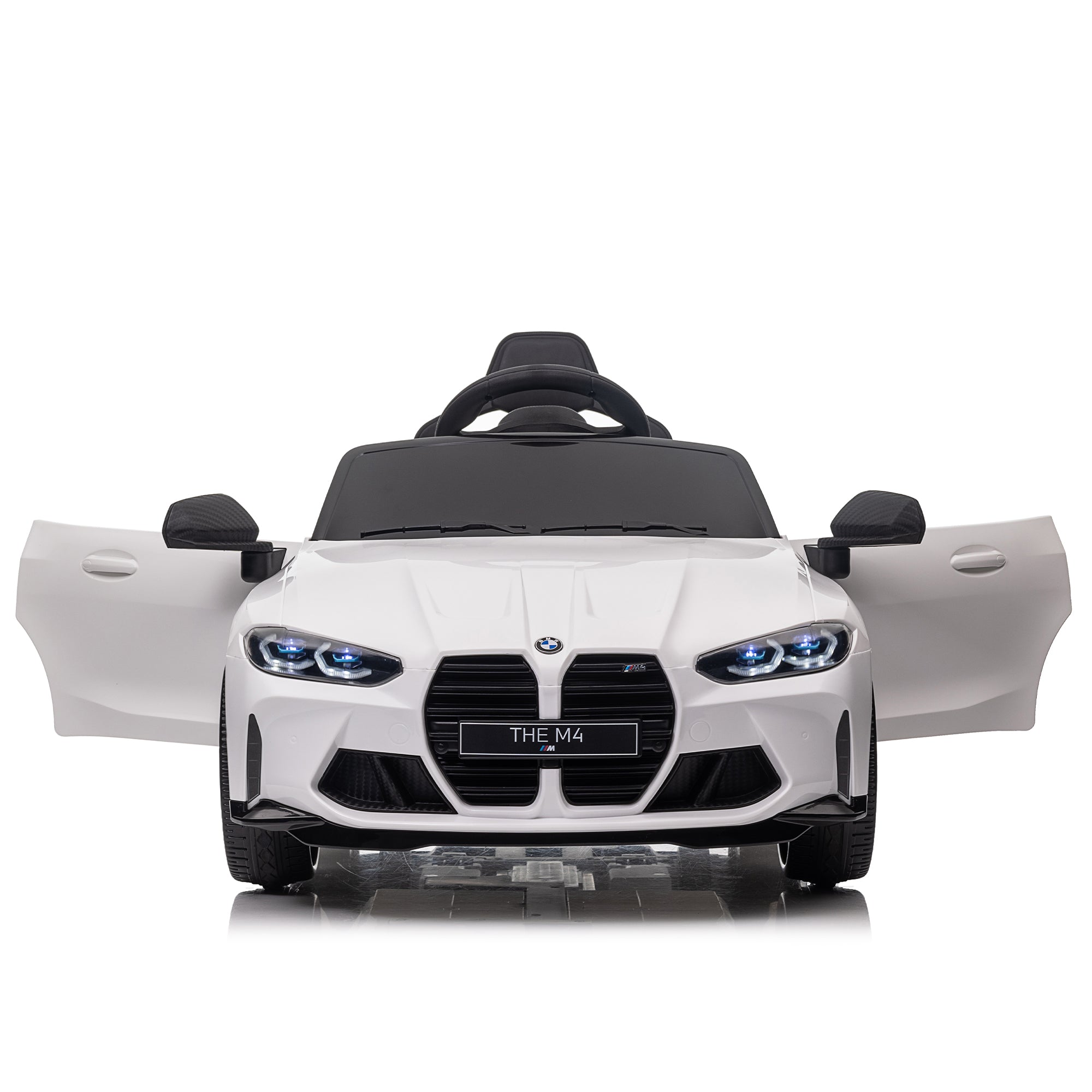 BMW M4 Electric Car for Kids, Battery Powered Ride On Car with Remote Control, Ride On Toy for 3-4 Years Old Kids with USB, MP3. Bluetooth, LED Light