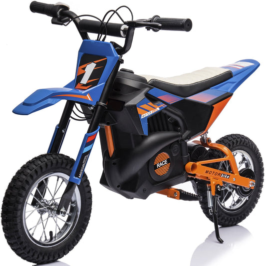 COCLUB 24V Powered Ride On Motorcycle 250W Electric Dirt Bike for Age 13+, Outdoor Ride on Toys with Twist Grip Throttle, Hand-operated Rear Brake, Chain-driven Motor, Rear Wheel Suspension