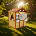 COCLUB Outdoor Wooden Playhouse for Kids Ages 4-8 – Durable Playhouse with Outdoor Kitchen, Snack-Bar & Gardening Kit (39"x33.7"x51") | Casa para Niños de Jardín