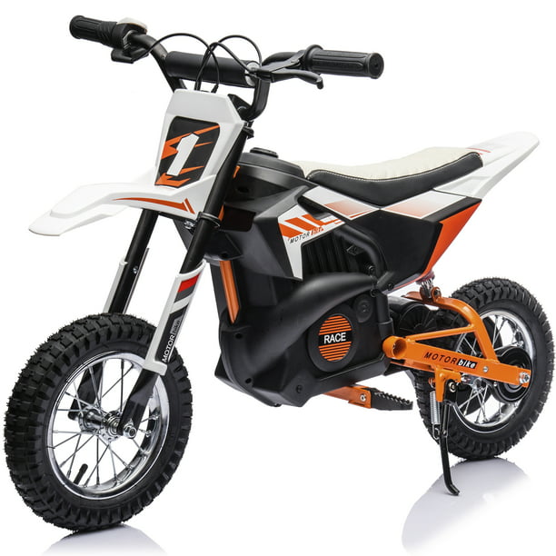 COCLUB 24V Powered Ride On Motorcycle 250W Electric Dirt Bike for Age 13+, Outdoor Ride on Toys with Twist Grip Throttle, Hand-operated Rear Brake, Chain-driven Motor, Rear Wheel Suspension