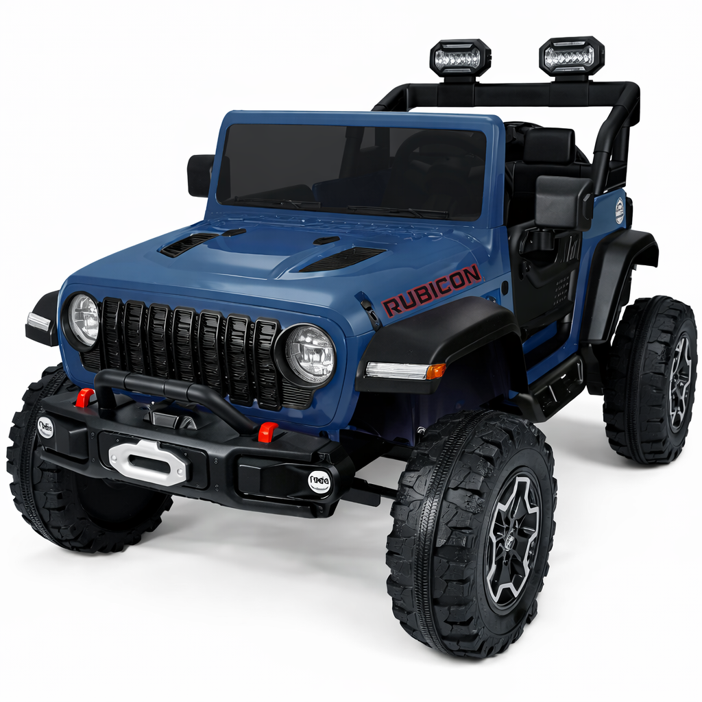 COCLUB 24V 2 Seaters Ride On Car for Big Kids, Licensed Jeep Rubicon Powered Ride On w/4 Wheels Spring Suspension, Parent Remote Control, LED Lights, Bluetooth, MP3, Ride On Toy for Ages 3-8, Pink