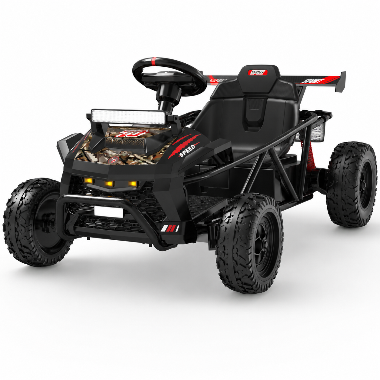 36V Electric Ride On Car for Big Kids, Battery Powered Ride on Toy with Bluetooth, Music, Rear Wheel Spring Suspension, Max 9.3 MPH, Kids Electric Vehicle for Boys Girls Ages 6+