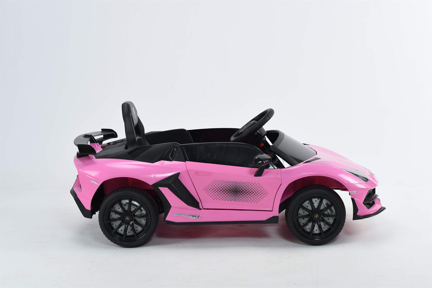 12V Licensed Lamborghini Kids Ride on Car with Parent Remote Control, 3 Speeds, Music, Bluetooth, LED Headlights, Hydraulic Doors, Battery Powered Sports Car Toy, Pink