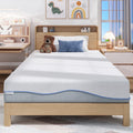 UHOMEPRO 8" Twin Mattress for Kids Adults, Gel Memory Foam Mattress in a Box for Bunk Bed, Twin Colchón with Egg-Crate Foam for Cooler Sleep, Pressure Relief, Fiberglass-Free, Medium Firm