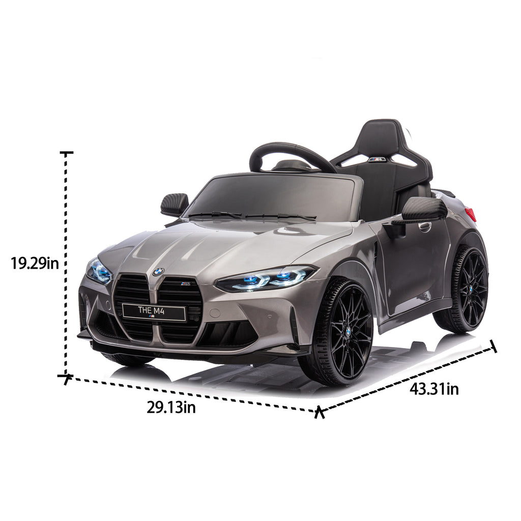 BMW M4 Electric Car for Kids, Battery Powered Ride On Car with Remote Control, Ride On Toy for 3-4 Years Old Kids with USB, MP3. Bluetooth, LED Light