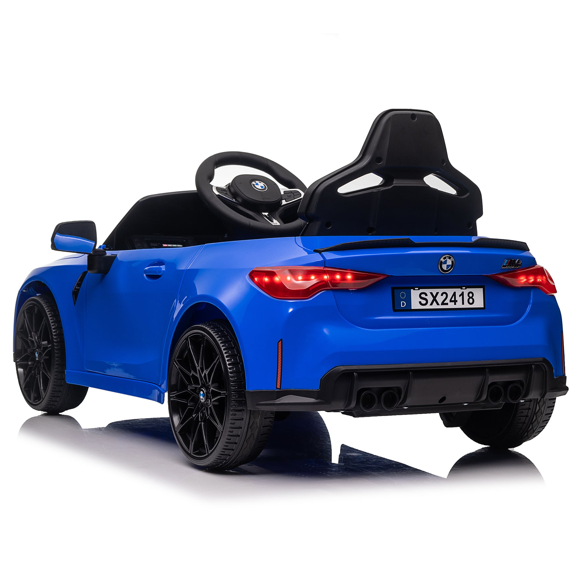 BMW M4 Electric Car for Kids, Battery Powered Ride On Car with Remote Control, Ride On Toy for 3-4 Years Old Kids with USB, MP3. Bluetooth, LED Light
