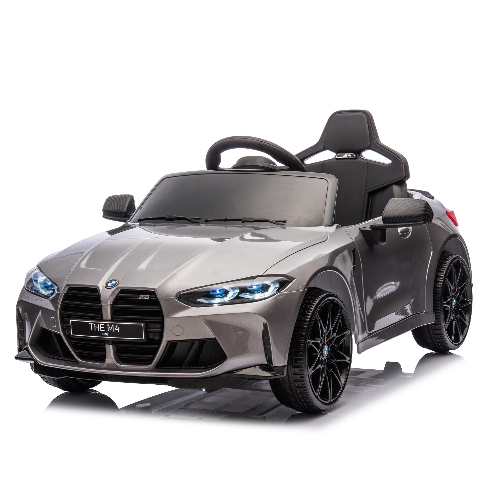 BMW M4 Electric Car for Kids, Battery Powered Ride On Car with Remote Control, Ride On Toy for 3-4 Years Old Kids with USB, MP3. Bluetooth, LED Light