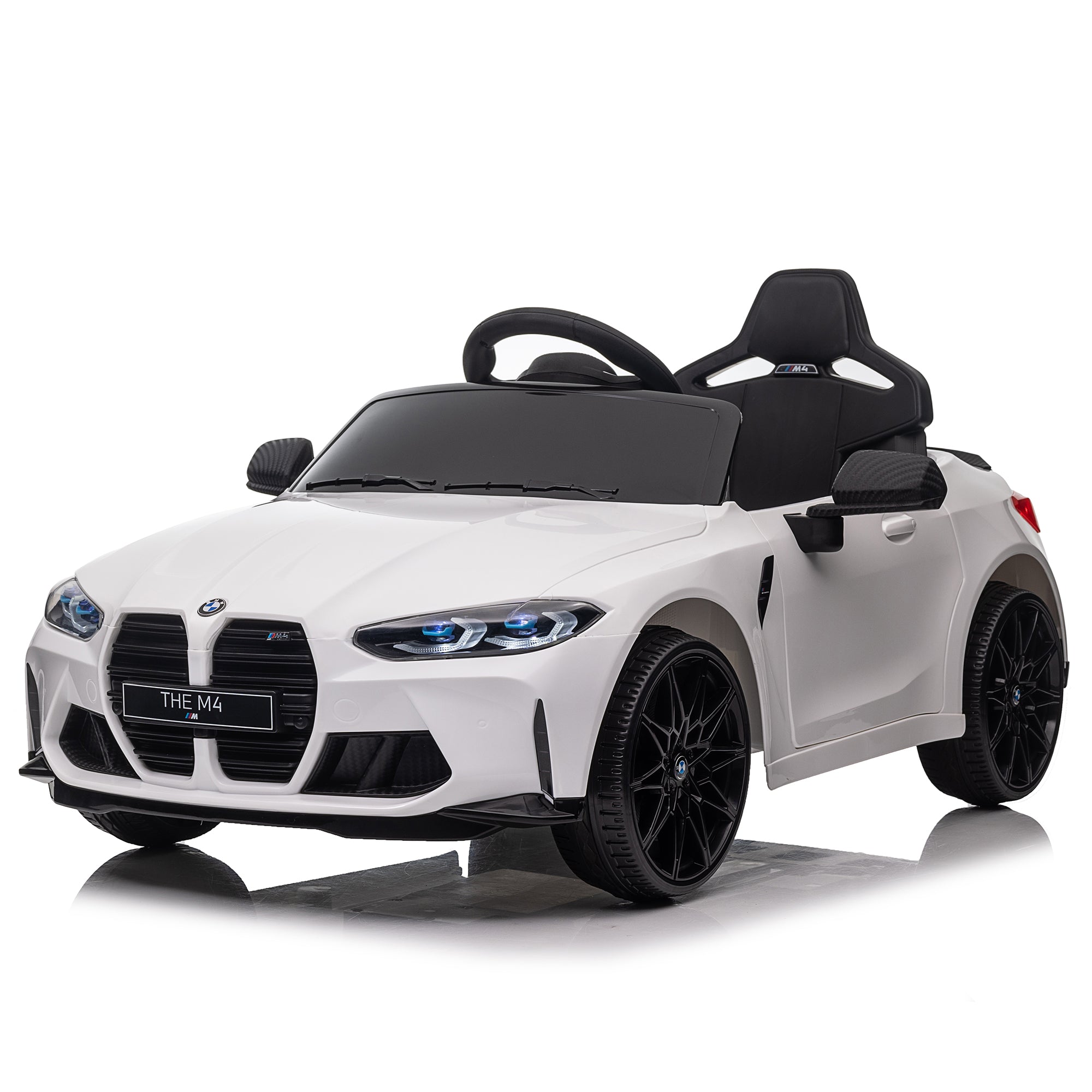 BMW M4 Electric Car for Kids, Battery Powered Ride On Car with Remote Control, Ride On Toy for 3-4 Years Old Kids with USB, MP3. Bluetooth, LED Light