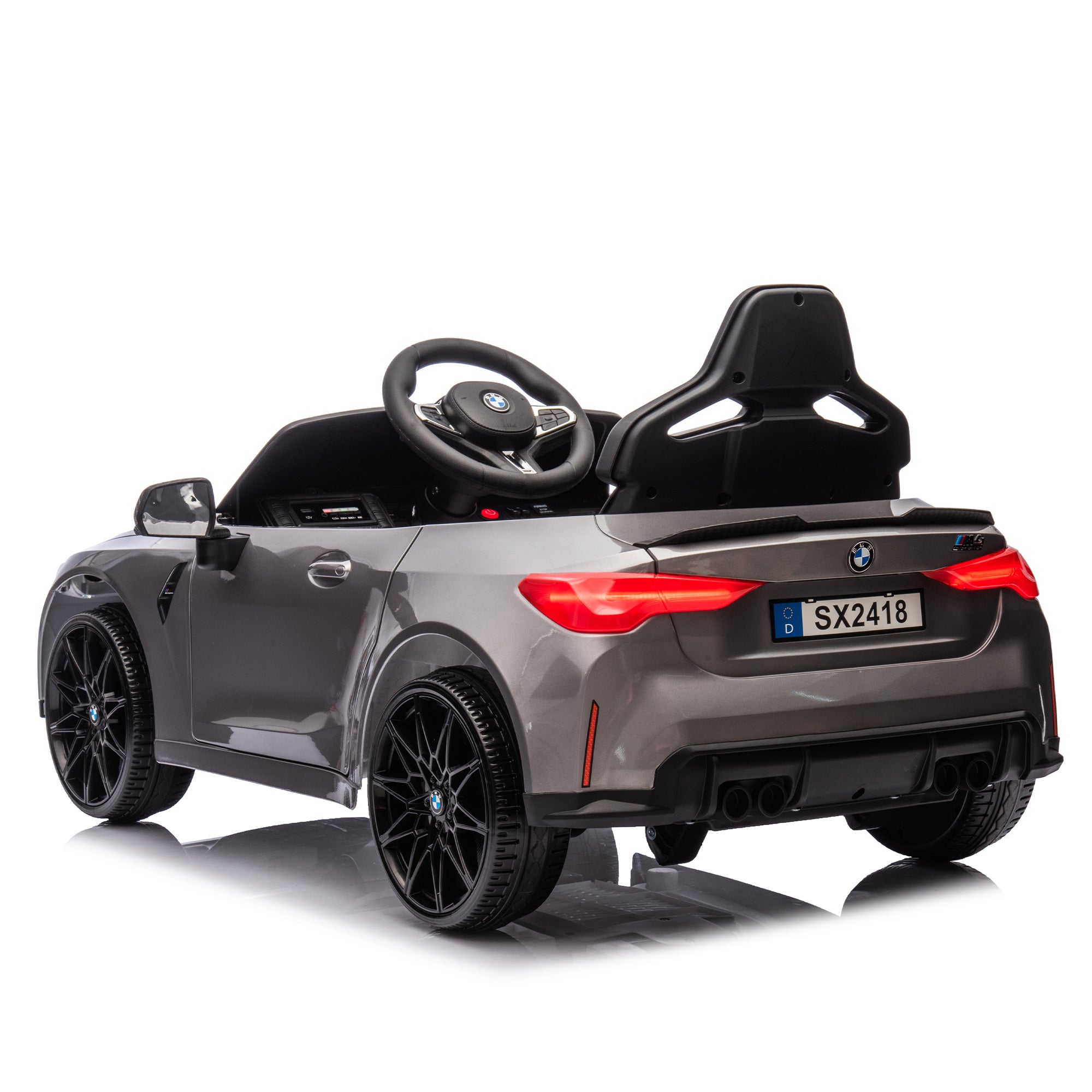 BMW M4 Electric Car for Kids, Battery Powered Ride On Car with Remote Control, Ride On Toy for 3-4 Years Old Kids with USB, MP3. Bluetooth, LED Light