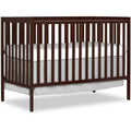 iRerts 5 In 1 Convertible Baby Crib, Wood Convertible Crib Toddler Bed with Wood Legs, Converts from Baby Crib to Toddler Bed, Fits Standard Full-Size Crib Mattress, Easy to Assemble, Black