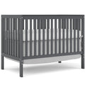 iRerts 5 In 1 Convertible Baby Crib, Wood Convertible Crib Toddler Bed with Wood Legs, Converts from Baby Crib to Toddler Bed, Fits Standard Full-Size Crib Mattress, Easy to Assemble, Black